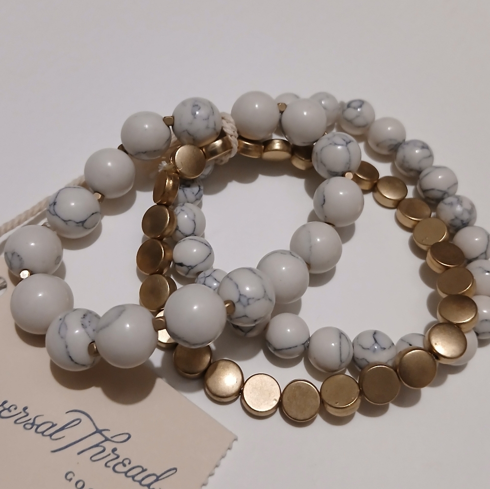 Universal Thread Genuine Stone Beads Layer Stretc… - image 8